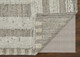 4' X 6' Gray and Ivory Wool Geometric Hand Woven Area Rug