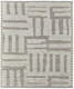 6' X 9' Gray and Ivory Wool Geometric Hand Woven Area Rug
