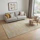 5' X 8' Yellow and Ivory Abstract Hand Woven Area Rug