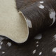 8' X 10' Brown and Silver Cowhide Animal Print Power Loom Area Rug
