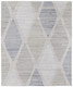 9' X 12' Ivory and Blue Geometric Hand Woven Area Rug