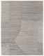 10' X 14' Tan and Blue Abstract Hand Woven Worn Faded Area Rug