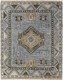 2' X 3' Ivory Tan and Blue Wool Oriental Hand Knotted Area Rug With Fringe