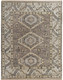 5' X 8' Ivory Gray And Brown Wool Geometric Hand Knotted Area Rug With Fringe