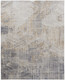 3' X 5' Ivory Gray And Tan Abstract Distressed Area Rug