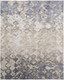 3' X 5' Ivory Tan And Blue Abstract Area Rug
