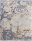 3' X 5' Tan Blue And Beige Abstract Distressed Area Rug