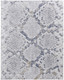 5' X 8' Gray Silver And Blue Geometric Area Rug