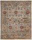 6' X 9' Tan Brown and Gray Wool Floral Hand Knotted Area Rug With Fringe
