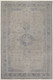 5' X 7' Gray Blue and Taupe Oriental Power Loom Worn Faded Area Rug With Fringe