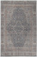 5' X 7' Gray Blue and Red Oriental Power Loom Worn Faded Area Rug With Fringe