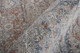 8' Gray Ivory and Orange Oriental Power Loom Worn Faded Runner Rug With Fringe