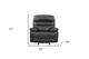 43" Grey Faux Leather Power Recliner Chair