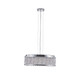 Silver Seven Light Metal Chandelier With Silver Shades