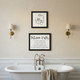 Set Of Two "Bathroom Rules" Black Framed Bathroom Wall Art