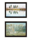 Set Of Two Peaceful Lake Reflection Black Framed Wall Art