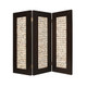 84" Brown Folding Three Panel Screen Room Divider