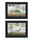 Set Of Two "Fluffy Towels" -Bathroom Decor Black Framed Bathroom Wall Art