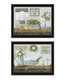Set Of Two "Fluffy Towels" -Bathroom Decor Black Framed Bathroom Wall Art