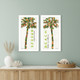 Set Of Two Summer Breeze Funky Palm Trees White Framed Wall Art