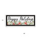 Set Of Two Merry and Bright Holiday Black Framed Wall Art