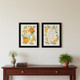 Set Of Two "Sunshine on My Mind- Oranges" Black Framed Wall Art
