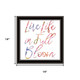 Set Of Three "Live Life in FULL Bloom!" Black Framed Wall Art