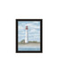 Set Of Two Cape May Lighthouse And Palm Trees Black Framed Wall Art