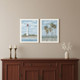 Set Of Two Cape May Lighthouse And Palm Trees White Framed Wall Art