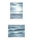 Set Of Two "The Ocean Blue - high tide at sunset." White Framed Wall Art