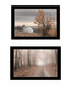 Set Of Two Watkins Glen Farm in Autumn Black Framed Wall Art