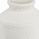 14" White Terracotta Round Jug Vase