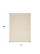 5' X 7' Ivory Jute Hand Woven Area Rug