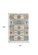 5' X 7' Ivory Tan And Blue Geometric Flatweave Area Rug