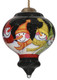 Together Snowman Hand Painted Black Yellow And Red Glass Finial Ornament