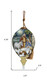 Holy Night Hand Painted Blue White And Green Glass Finial Ornament