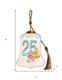25 Years of Love Hand Painted Silver White And Light Blue Glass Holiday Shaped Ornament