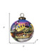 New Orleans Hand Painted Purple Gold And Brown Glass Ball Ornament
