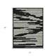 2' X 3' Black And Ivory Wool Abstract Hand Hooked Area Rug