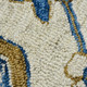 5' X 8' Blue Beige And Brown Wool Oriental Hand Hooked Area Rug