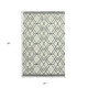 5' X 8' Ivory And Gray Wool Geometric Hand Hooked Area Rug