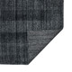 8' X 10' Charcoal And Gray Wool Plaid Hand Woven Area Rug