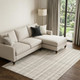 9' X 12' Ivory And Gray Wool Plaid Hand Tufted Area Rug