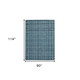8' X 10' Turquoise Gray And Ivory Wool Plaid Hand Tufted Area Rug