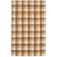8' X 10' Orange Beige And Brick Red Wool Plaid Hand Tufted Area Rug