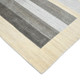 5' X 8' Ivory And Gray Wool Striped Hand Woven Area Rug