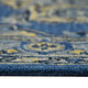 8' X 11' Teal And Gray Wool Medallion Hand Tufted Area Rug