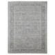 5' X 8' Gray And Dark Gray Wool Medallion Hand Woven Area Rug