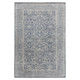 4' X 6' Gray And Dark Gray Wool Medallion Hand Woven Area Rug