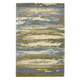 8' X 10' Light Blue Ivory And Brown Wool Abstract Hand Tufted Area Rug